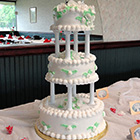 Northern Delights' Deb Cannon created this custom designed wedding cake for one of her northern Michigan customers.